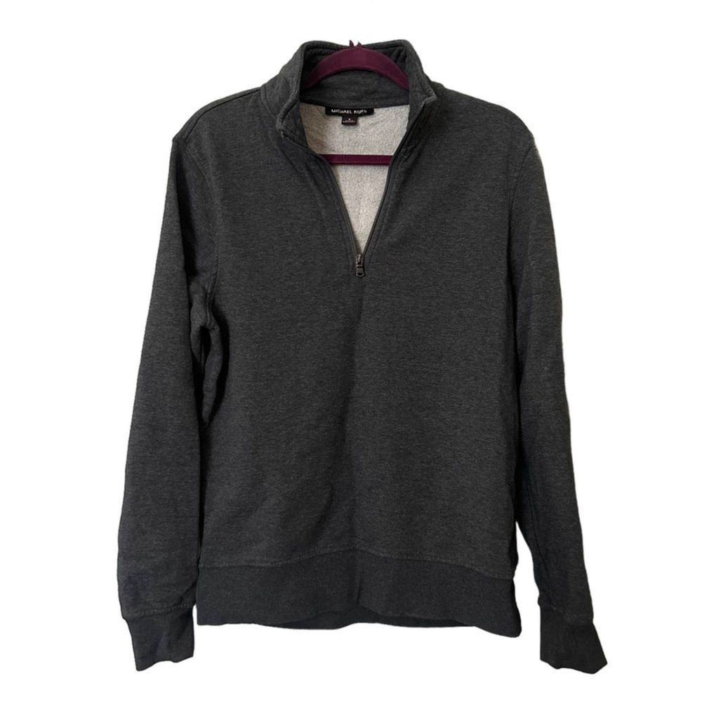 MICHAEL KORS Quarter Zip Fleece Lined Sweatshirt Sz M‎